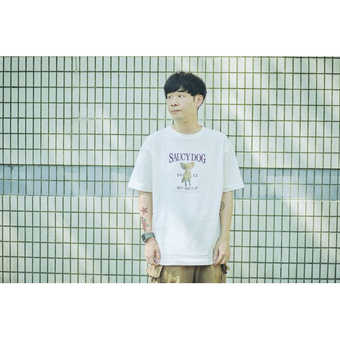 わんこカレッジTシャツ/バニラホワイト