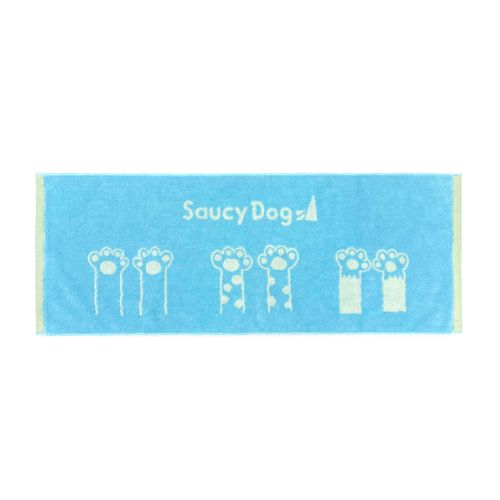 犬の手フェイスタオル/スカイブルー