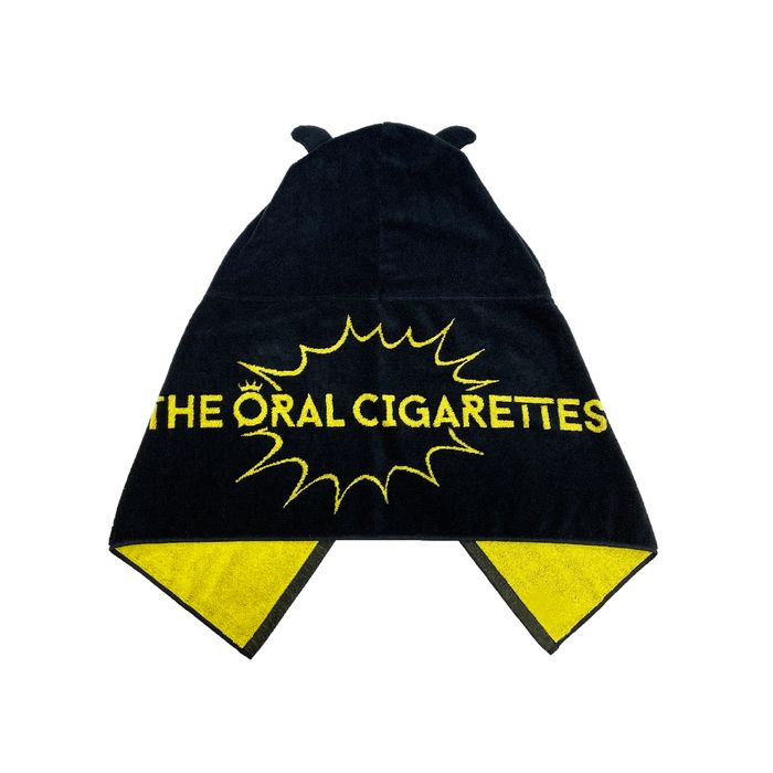 クラウンロゴフーディータオル/ブラック×イエロー