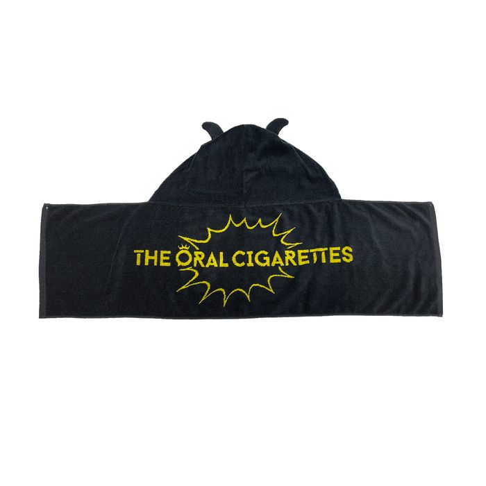 クラウンロゴフーディータオル/ブラック×イエロー