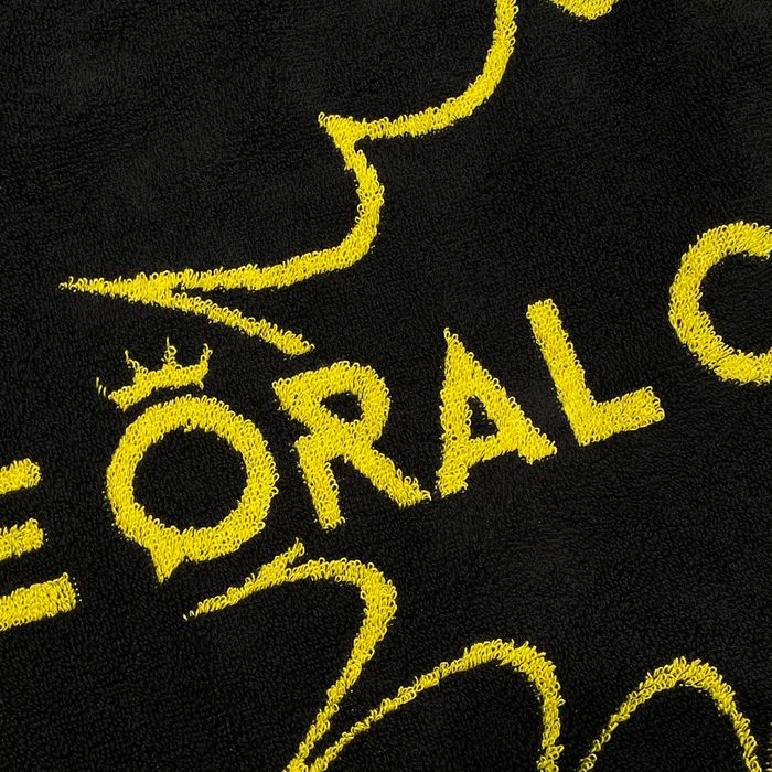 クラウンロゴフーディータオル/ブラック×イエロー