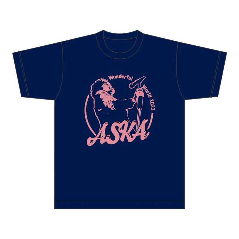 【ASKA】ASKA Premium Concert Tour Wonderful World 2023 Tシャツ/ネイビー