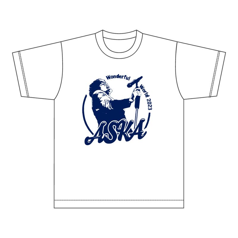 【ASKA】ASKA Premium Concert Tour Wonderful World 2023 Tシャツ/ホワイト