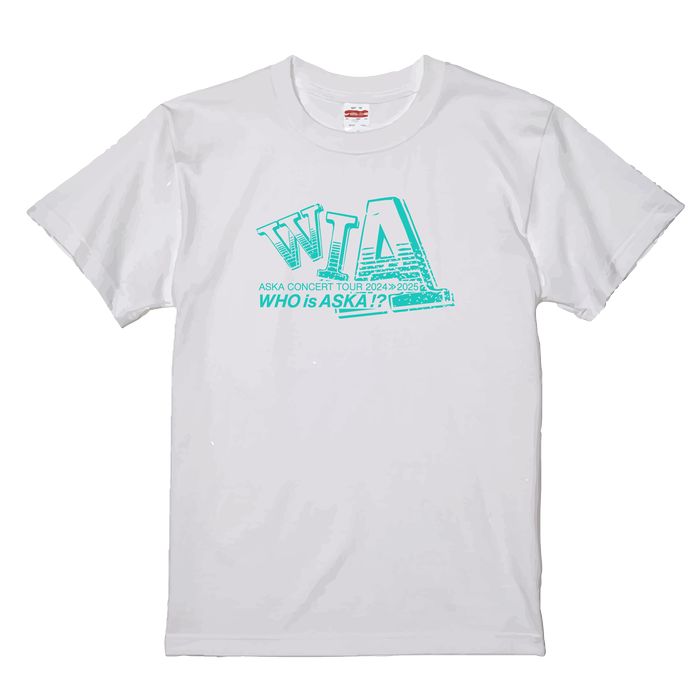 【ASKA】『ASKA CONCERT TOUR 2024≫2025 -Who is ASKA !?-』Tシャツ 追加公演Ver./ホワイト