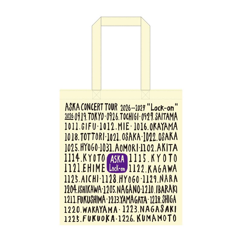 【ASKA】『ASKA CONCERT TOUR 2026-2027 ＂Lock-on＂ 』トートバック