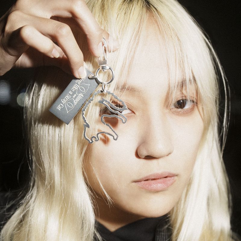 “Stray Cat” SILVER CHARM KEYRING