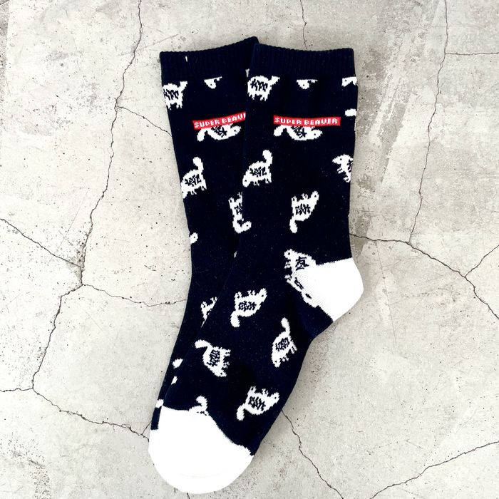 友の会靴下/総柄