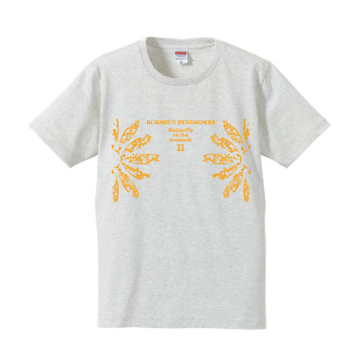 【BURNOUT SYNDROMES】Butterfy in the stomach II Tシャツ(オートミール)