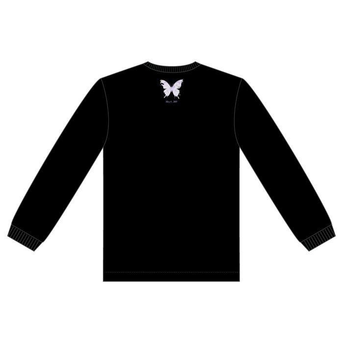 【BURNOUT SYNDROMES】月光蝶ロングスリーブTシャツ/ブラック