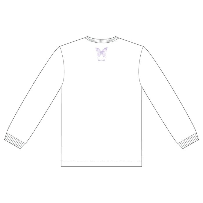 【BURNOUT SYNDROMES】月光蝶ロングスリーブTシャツ/ホワイト