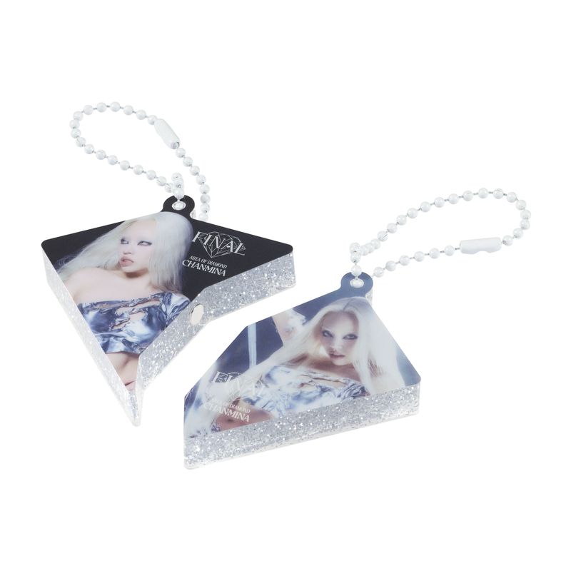 AODF DIAMOND TOGETHER KEYCHAINS(WHITE)