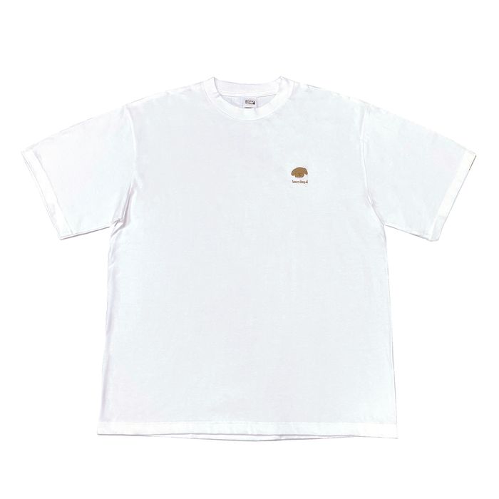 ミニわんこ刺繍Tシャツ/ホワイト