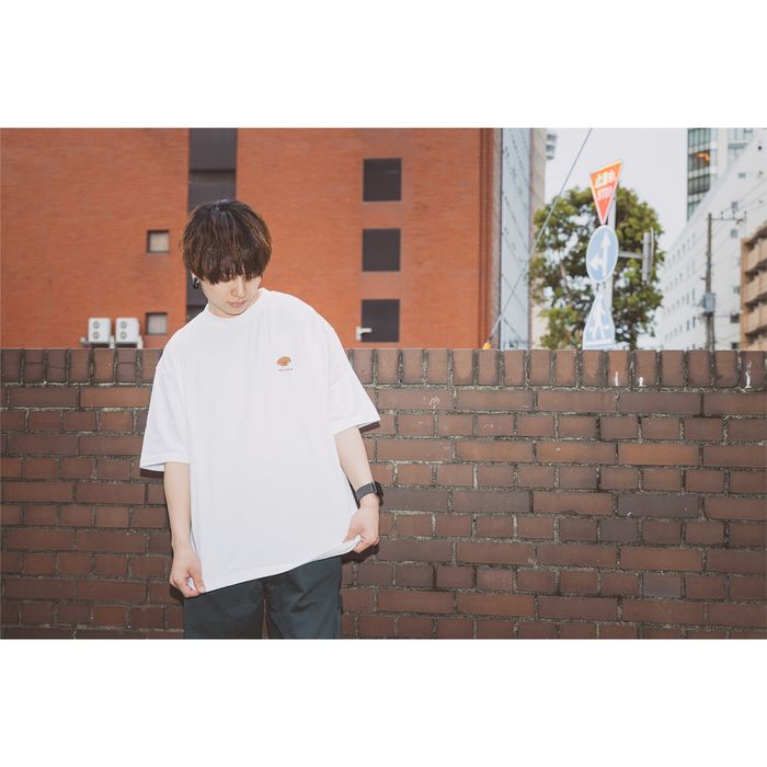 ミニわんこ刺繍Tシャツ/ホワイト