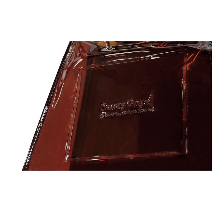 ウッドハンドルトートバッグ/クリアブラウン