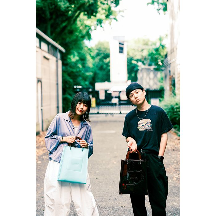 ウッドハンドルトートバッグ/ミント