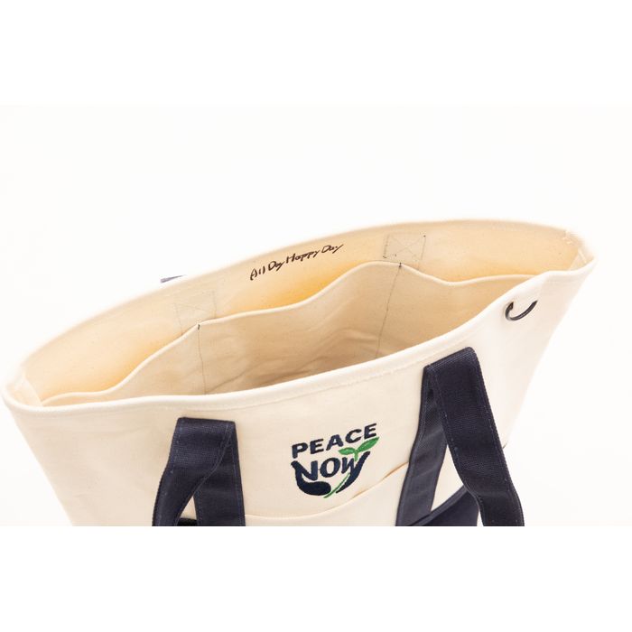 ライブもライフも幸持ち歩いちゃってお散歩バッグ　大(Produced by KONO JUNKI)