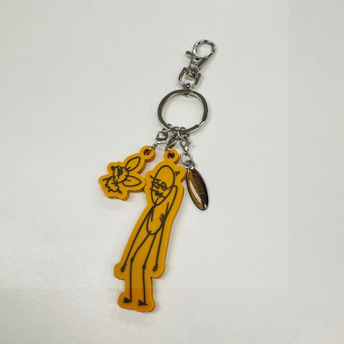 Jeremy Quartus rubber key chain -Yellow-