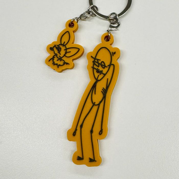 Jeremy Quartus rubber key chain -Yellow-