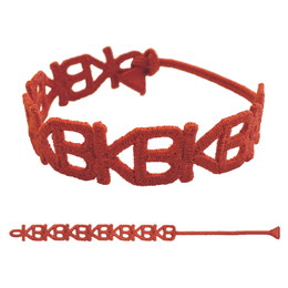 KB刺繍ブレスレット/オレンジ