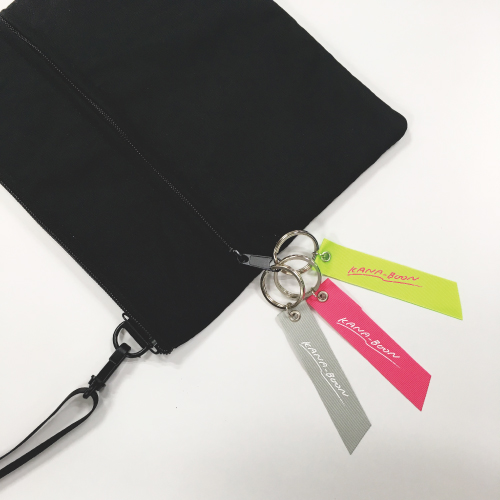 KANA-BOONのリボンキーホルダー/グレー