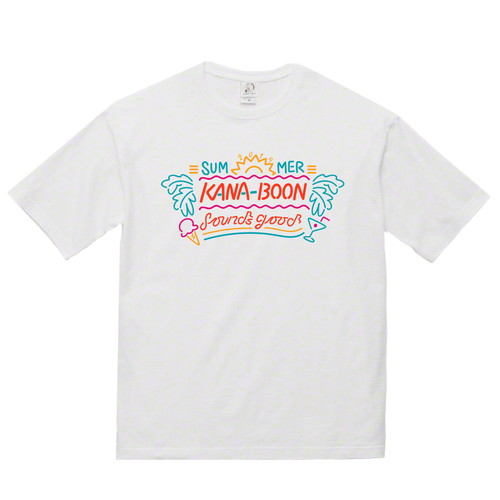 ネオンサインビッグTシャツ/ホワイト
