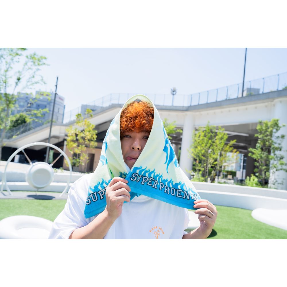 SUPER PHOENIX フェイスタオル ＜スカイブルー＞