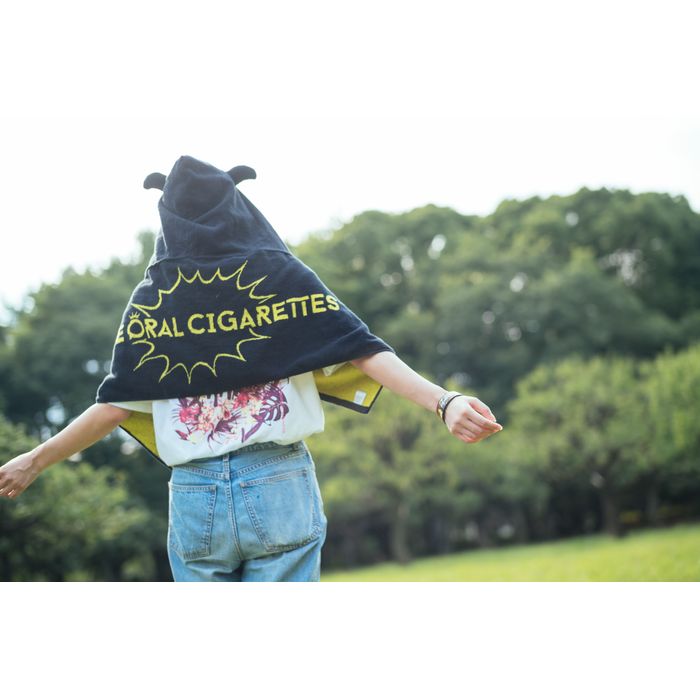 クラウンロゴフーディータオル/ブラック×イエロー