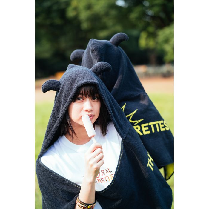 クラウンロゴフーディータオル/ブラック×イエロー