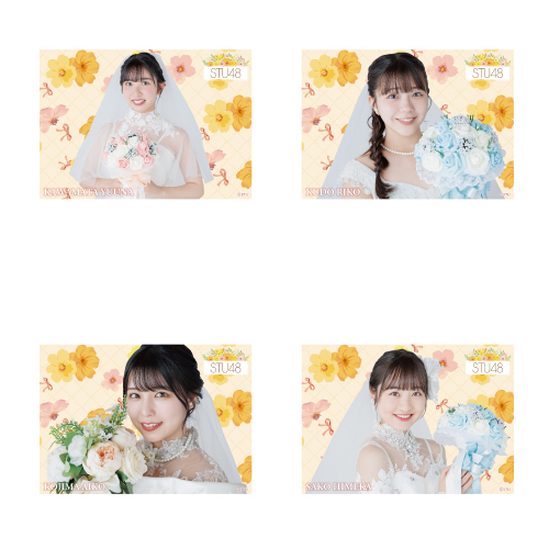STU48 個別クリアポスター(ウエディングドレス)