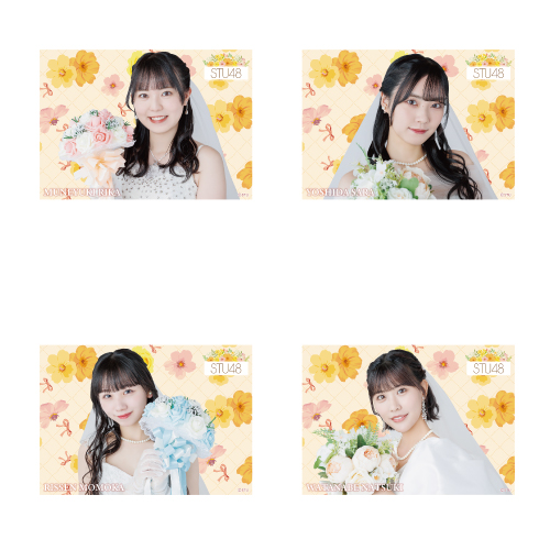 STU48 個別クリアポスター(ウエディングドレス)