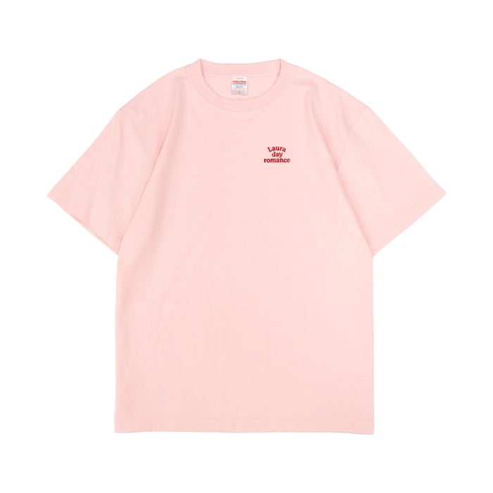 【Laura day romance】ロゴ 刺繍Tシャツ ＜ベビーピンク＞
