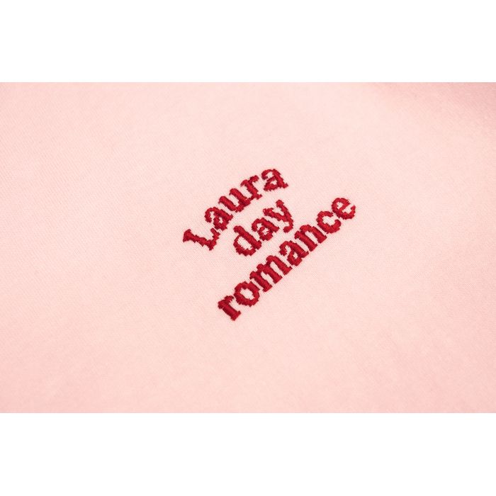 【Laura day romance】ロゴ 刺繍Tシャツ ＜ベビーピンク＞