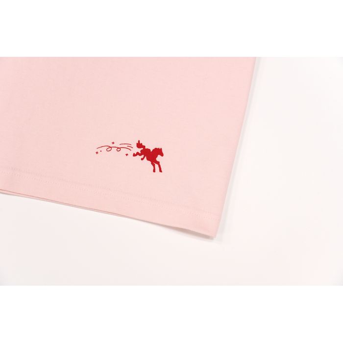 【Laura day romance】ロゴ 刺繍Tシャツ ＜ベビーピンク＞