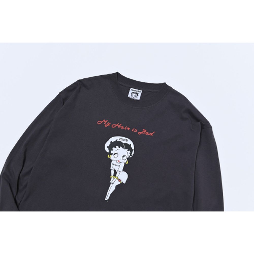 復刻BettyロングTシャツ/スモークブラック