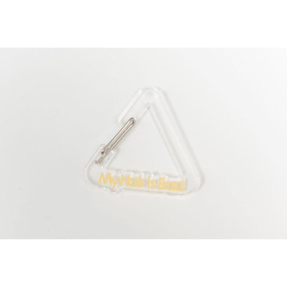 【SALE】三角カラビナ/クリア×イエロー