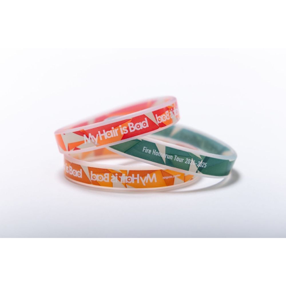 総柄ラバーリストバンド/グリーン