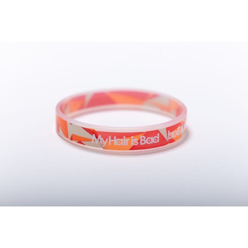 総柄ラバーリストバンド/レッド