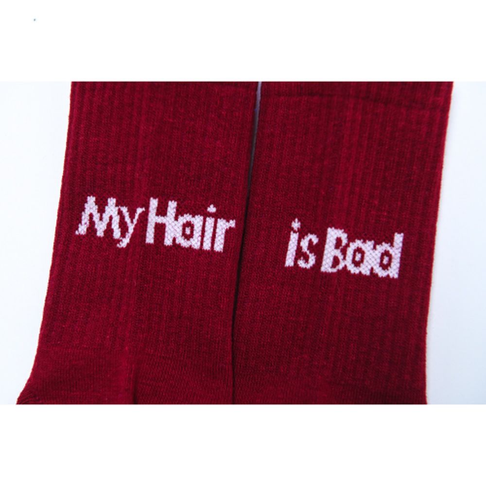 ロゴソックス/バーガンディー