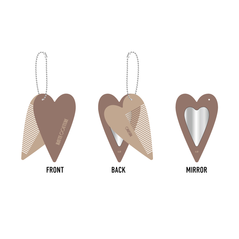 ミラー付きコームキーホルダー