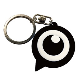 シリコン目玉キーホルダー/ブラック