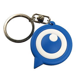 シリコン目玉キーホルダー/ブルー