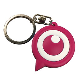 シリコン目玉キーホルダー/ピンク