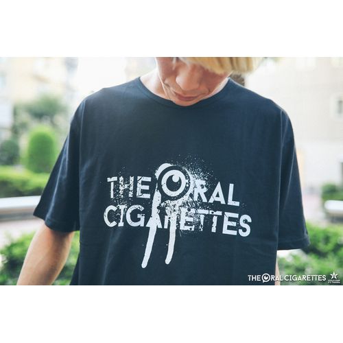 目立ちたがりグランジロゴTシャツ/ブラック