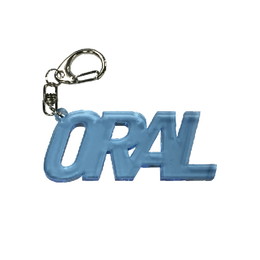 ORALアクリルキーホルダー/クリアブルー