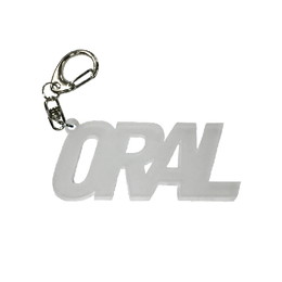ORALアクリルキーホルダー/マットホワイト