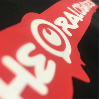 マーカー目玉ロゴラバープリントTシャツ/ブラック