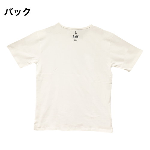 マーカー目玉ロゴラバープリントTシャツ/ホワイト