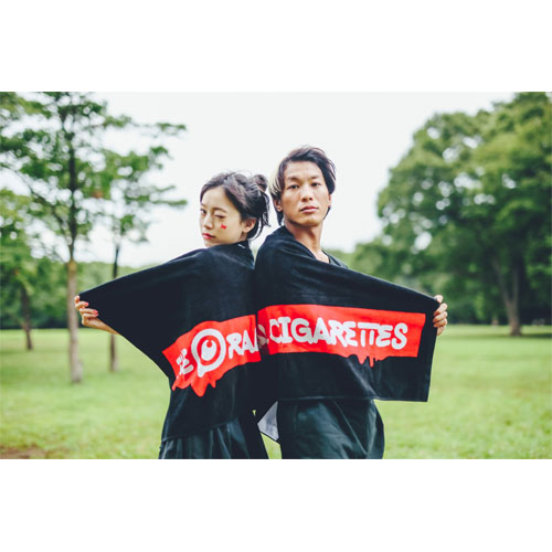 マーカー目玉ロゴバスタオル/ブラック