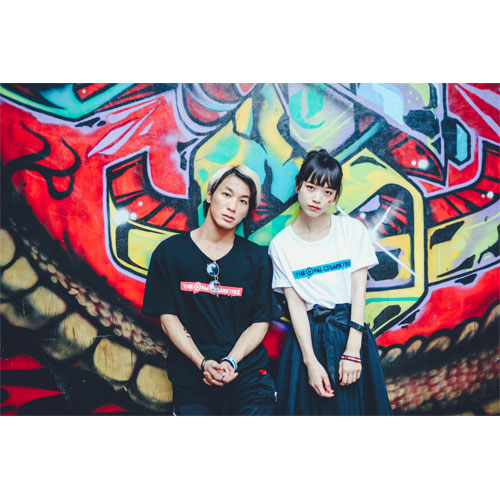 マーカー目玉ロゴラバープリントTシャツ/ブラック