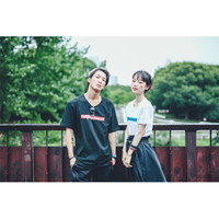 マーカー目玉ロゴラバープリントTシャツ/ブラック